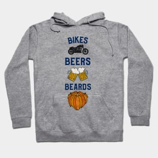 Bikes beers beards funny biker Hoodie